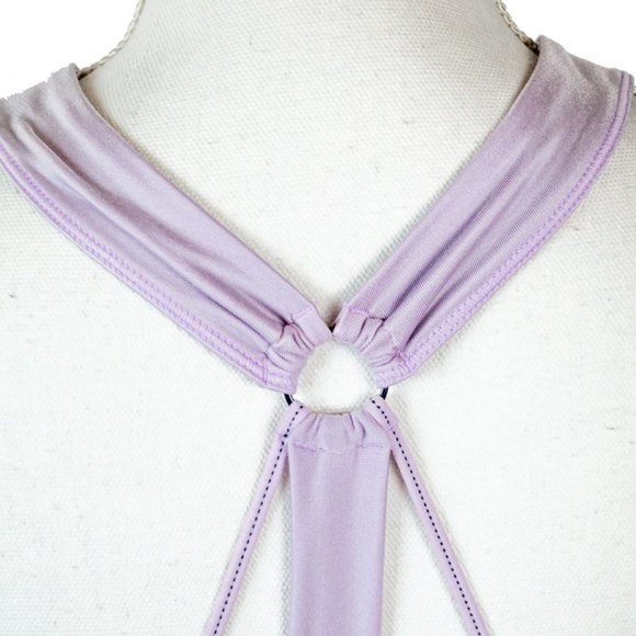 LULUEMON Stripped Open Back Cross Strap Tank 4 - Picture 5 of 8